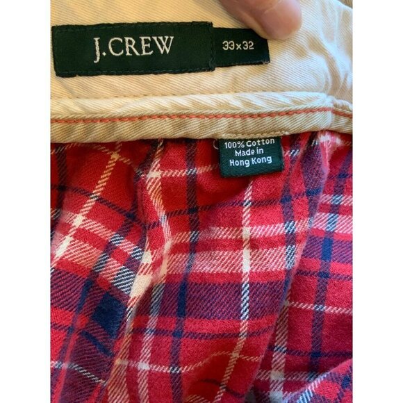 J Crew mens pants warm outdoor thick cotton with flannel lining 33/32 - Picture 8 of 12